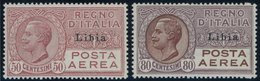 ITALIENISCH-LYBIEN 66/7 **, 1928, Flugpost Libia, 2 Postfrische Prachtwerte - Libyen