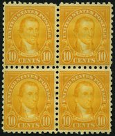 USA 272C VB **, Scott 591, 1925, 10 C. Monroe, Gezähnt L 10, Im Postfrischen Viererblock, Pracht - Gebraucht