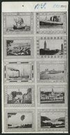 USA 1909, The River Hudson Route, Vignetten-Heftchenblatt Mit 10 Verschiedenen Ansichten, 2 Werte Falzrest, Sonst Postfr - Used Stamps