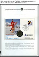SPORT **,Brief , Olympische Winterspiele Lillehammer 1994, Offizielles Album Der Dt. Sporthilfe Mit Gezähnten Und Ungezä - 1990 – Italy