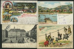DEUTSCHLAND ETC. DRESDEN, 6 Verschiedene Karten, Dabei 4 Gruss Aus.. Lithos Von 1899-1903, Gebraucht - Otros & Sin Clasificación