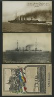 ALTE POSTKARTEN - SCHIFFE KAISERL. MARINE S.M.S. Rostock, 3 Ungebrauchte Karten - Guerra