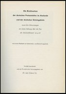 PHIL. LITERATUR Die Briefmarken Der Deutschen Postanstalten Im Auslande Und Der Deutschen Schutzgebiete Sowie Ihre Entwe - Philatelie Und Postgeschichte