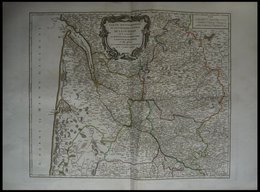 ALTE LANDKARTEN - FRANKRE (50x60) , Die Provinzen Le Bourdelois, Le Perigord, L`Agenois, Le Bazadois, Altkolorierter Kup - Sonstige & Ohne Zuordnung