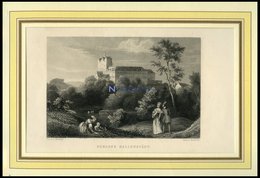 BALLENSTÄDT: Das Schloß, Stahlstich Von Richter/Hinchliff Um 1840 - Lithographien