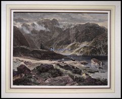 BAYERN: Der Burgsee, Kolorierter Holzstich Nach Steffan Um 1880 - Lithographies