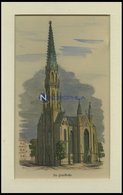BERLIN: Die Petrikirche, Kolorierter Holzstich Um 1880 - Litografia