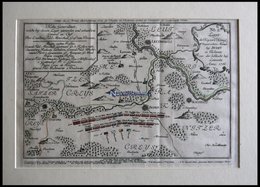 Bei BUDIN/BÖHMEN: Lager Vor Der Schlacht Bei Lowositz, Altkolorierter Kupferstich Von Ca. 1760 - Lithographien