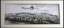 WOLLERSHAUSEN, Gesamtansicht, Kupferstich Von Merian Um 1645 - Lithographien