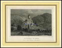 ZWINGENBERG AM NECKAR, Gesamtansicht, Stahlstich Von Foltz/Umbach Um 1840 - Lithographien