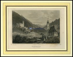 DISSENTIS/GRAUBÜNDEN, Teilansicht, Stahlstich Von Rohbock/Hablitschek Um - Litografia