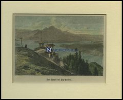 RIGI-KALTBAD: Das Känzeli, Kolorierter Holzstich Um 1880 - Lithographien