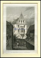 KUTTENBERG: Das Steinerne Haus, Stahlstich Von Würbs/Poppel Um 1840 - Litografía