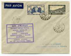 AIR FRANCE : 1ere Lisaison  DAKAR KAOLAC TAMBACOUNDA KAYES BAMAKO /  Voyage D'essai 15/11/1937 - 1960-.... Briefe & Dokumente