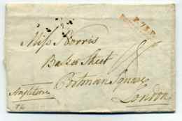 P73P PONTHIERRY / Dept De SEINE ET MARNE / Pour L'Angleterre / Cachet De Cire Aigle Royal Au Verso / Ind 18 - 1701-1800: Precursors XVIII