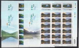 2018 TAIWAN MOUTAIN LAKE(III) STAMP F-SHEET 4V - Blokken & Velletjes