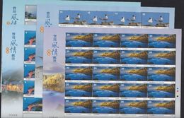 2017 TAIWAN VIEWS OF MAZU STAMP F-SHEET 4V BIRDS LIGHTHOUSES - Blocks & Sheetlets