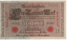 GERMANY  10'000 Mark  P44/R45    Dated 21.4.1910   UNC - 1.000 Mark