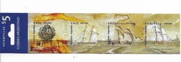 ARGENTINA 1998, ESPAMER 98, PHILATELIC INTERNATIONAL EXIBITION SHIPS, 4 SELF ADHESIVE STAMPS IN BOOKLET, SC 2030a - Unused Stamps