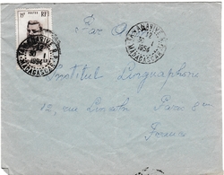 Tananarive 1954 - Lettre Brief Cover - !!! Un Timbre Avec Déchirures - Briefe U. Dokumente