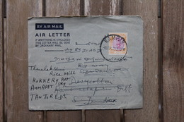 Enveloppe Cover Air Letter Affranchie Sultan Yusuf Izuddin Shah Oblitération Perak 1954 - Perak