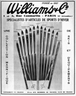 PUB SKI  " WILLIAM & Cie "   1935 - Wintersport