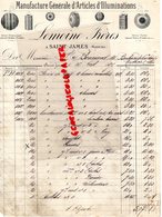50- ST SAINT JAMES- FACTURE MANUFACTURE ARTICLES ILLUMINATIONS- LEMOINE FRERES- 1898-M. BONNAUD ARQUEBUSIER MONTLUCON - Artigianato