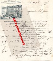 50- VALOGNES- RARE LETTRE GRAND HOTEL DU LOUVRE- VVE TROUDE - 1905 - Artigianato
