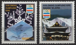 Japan MAP Snow - 1998 Winter Olympics Nagano - Yugoslavia MNH CINDERELLA LABEL VIGNETTE - Invierno 1998: Nagano