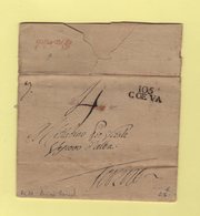 Coeva - 105 - Courrier De L An 10 Pour Turin - Marque D Arrivee Prairial - Departement Conquis De La Stura - 1792-1815: Dipartimenti Conquistati