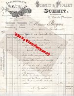 75- PARIS- RARE FACTURE SCHMIT & PIOLLET-AMEUBLEMENTS-EBENISTERIE EBENISTE-TAPISSERIE-22 RUE CHARONNE-1891 - Artigianato
