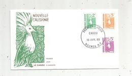 Timbre  ,  FDC , Nouvelle Calédonie  , Nouméa 1989 , LE CAGOU - FDC