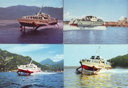 Hovercrafts, Cabin Cruiser, Motor Boats 12 Postcards - Luftkissenfahrzeuge