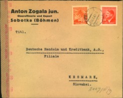 1942, Brief Ab SOBOTKA (Böhmen) Zum Europaporto Nach Kesmark, Slowakei - Other & Unclassified