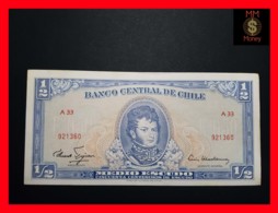 CHILE  ½ Escudos  1962  P. 134  RED SERIAL XF - Cile