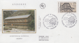 Enveloppe  FDC  1er  Jour  ANDORRE   ANDORRA    Auditorium  National  D' ORDINO   1995 - FDC