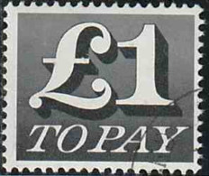 GB 1970 Taxe Yv. N°82 - 1£ Gris - Oblitéré - Portomarken
