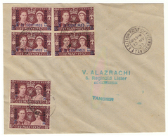 Maroc. Poste Anglaise. 1937. Lettre Portant 6 Timbres. Cachets Tanger. - Morocco Agencies / Tangier (...-1958)