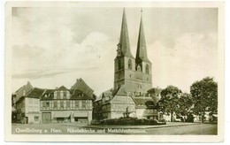 Quedlinburg Harz  Mathildenbrunnen Nikolaikirche - Quedlinburg