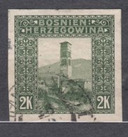 Austria Occupation Of Bosnia 1906 Pictorials Mi#43 U Imperforated, Used - Oblitérés