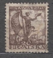 Yugoslavia, Kingdom SHS, Issues For Croatia 1919 Mi#92B Perforation 12,5, Oily Paper Used - Used Stamps