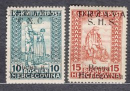 Yugoslavia Kingdom SHS, Issues For Bosnia 1918 Mi#19 II And 20 I Mint Hinged - Neufs