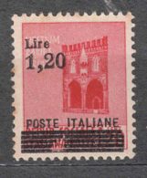 Italy 1945 Mi#667 Broken Overprint, Mint Never Hinged - Nuevos