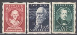 Austria 1951 Mi#964,965,967 Mint Hinged - Unused Stamps