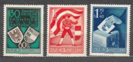 Austria 1950 Mi#952-954 Mint Hinged - Unused Stamps