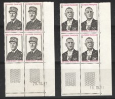 1971  Polynésie Française  Anniv. De La Mort Du Général De Gaulle Coins Datés ** MNH - Neufs