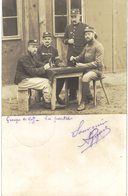 Carte  Postale Ancienne De CAMP De KONIGSBRUCK - PHOTO CARTE - Groupe De Sous Officiers, La Partie - Koenigsbrueck