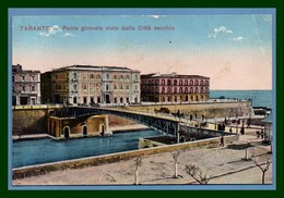 CPA Taranto Ponte Girevole Visto Dalla Città Vecchia écrite 1917 Pont Bridge Brücke - Taranto