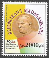 Madagascar Madagaskar 2015 Mi. 2682 Pape Pope Papst Jean Paul II John Beatification MNH - Papas