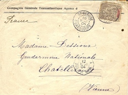 1904- Enveloppe Affr. 15 C  Oblit.  ST CLAUDE / GUADELOUPE   Pour La France ( Au Dos, Transit Basse-Terre - Storia Postale